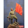 Гв. ефрейтор пехоты Кр. Армии с советским флагом. 1943-45 гг. СССР WWII-16